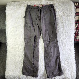 Koi by Kathy Peterson Womens Cargo Pant Size XS Grey Drawstring Pockets